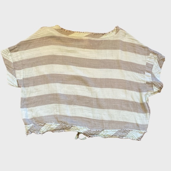 Anthropologie Akemi + Kim green and gray cropped top - Picture 5 of 8